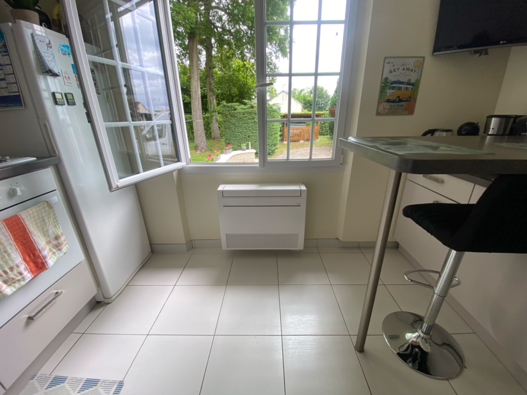 Installation réaliser dans l'existant, passage des canalisations réaliser sans dégat